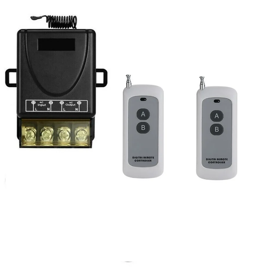 

100m to Max 500m Remote Control Switch transmitter keyfob AC220V 30A High power for Water Pump Motor LED Home Appliance