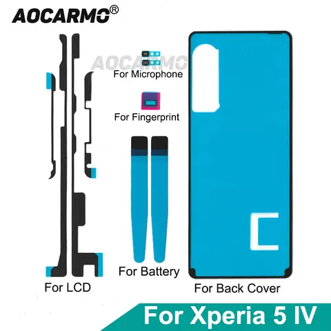 Aocarmo Voor SONY Xperia 5 IV X5iV XQ-CQ72 CQ62 CQ54 SO-54C Voor LCD Achter Back Cover Zelfklevende Batterij Sticker Reparatie Deel