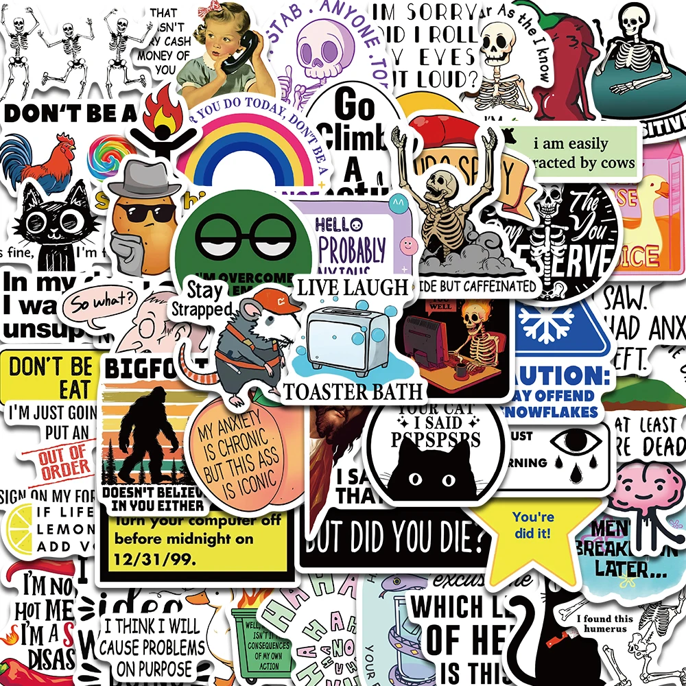 50PCS Snarky MEME Aufkleber Nostalgie Laptop Sammelalbum Cafe Wand Kunst Bild Gepäck Telefon Hause Cartoon Dekoration Aufkleber ﻿