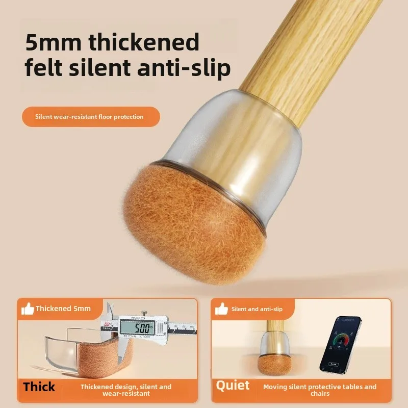 thickened Chair Foot Cover Diagonal Leg Floor Protectors with Thick Wrap Felt Pads Silicone Furniture Table Feet Protect Floors