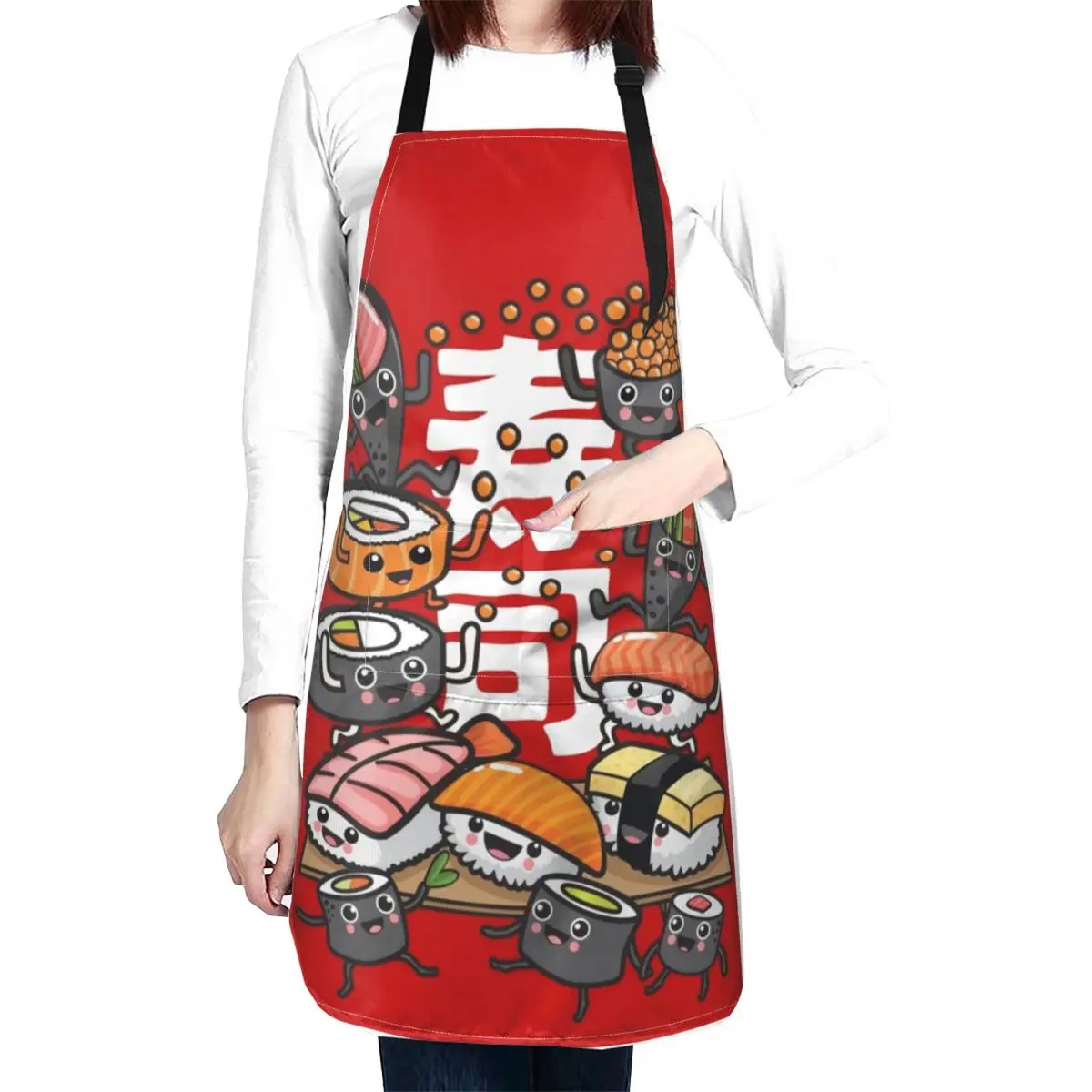 Sushi Apron Hairdressing Hairdresser Accessories Women's Dresses Kitchen Things For Home Kitchen Kawaii Accessories Apron