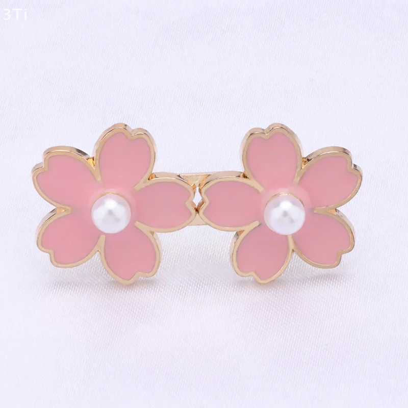 1 Pair No Sewing Adjustable Waist Clips Sakura Cat Trousers Waist Buckles For Jeans Pants Skirts Fit Reduce Waist Snap Button