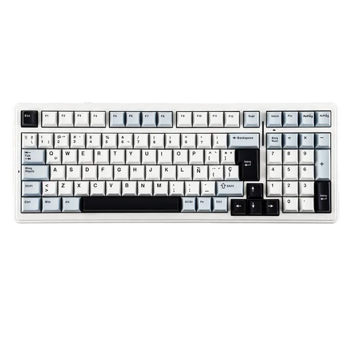 AULA F99 ISO-ES 96% Distribución QWERTY Hot-Swap Español Teclado para Gaming con Cable Retroiluminación RGB Interruptor Lineal Prelubricado