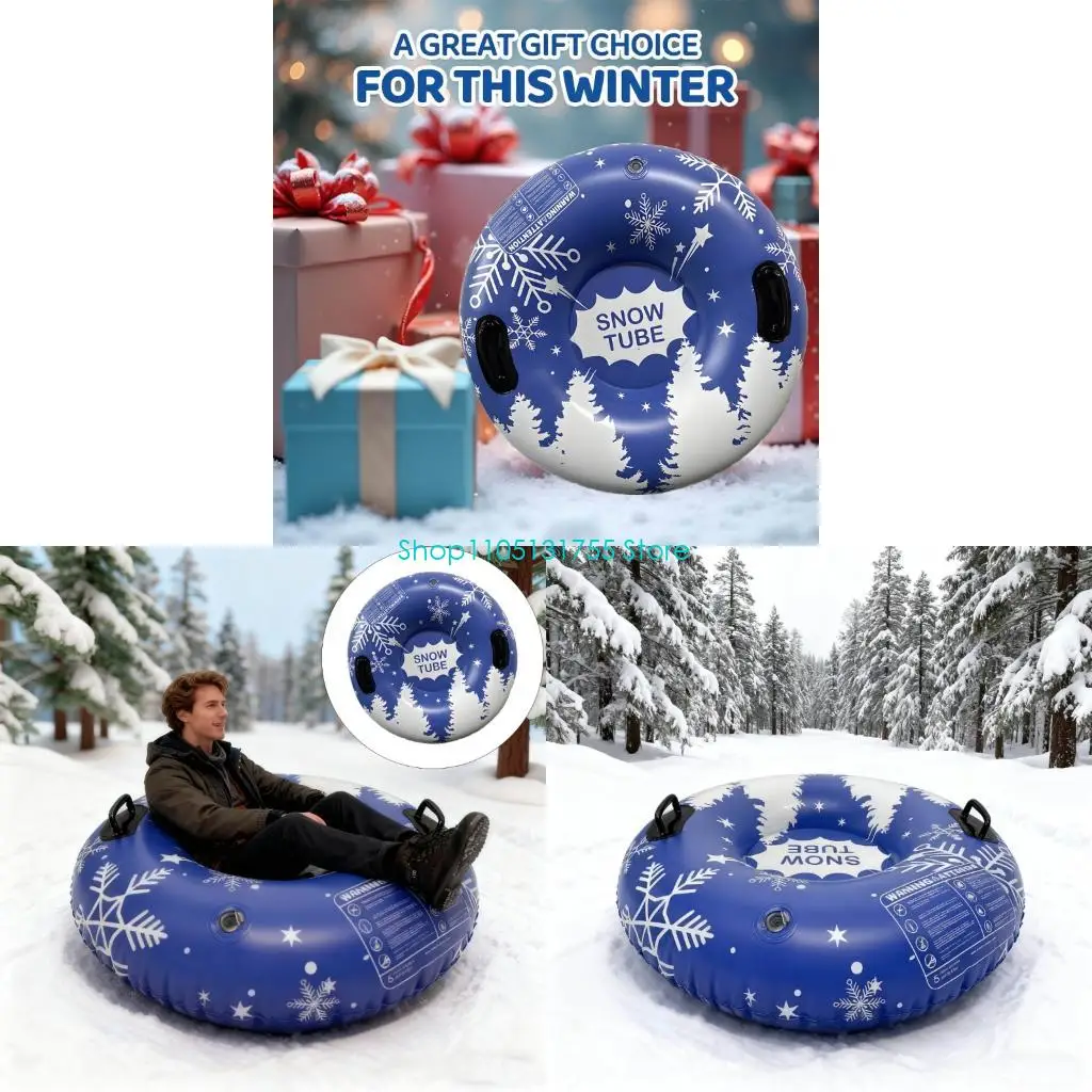 

Folding Inflatable Snow Tube Sled with Handles Thicken PVC Snow Tubing Winter Snow Tube Winter Outdoor Sports Toy,New Year Gift