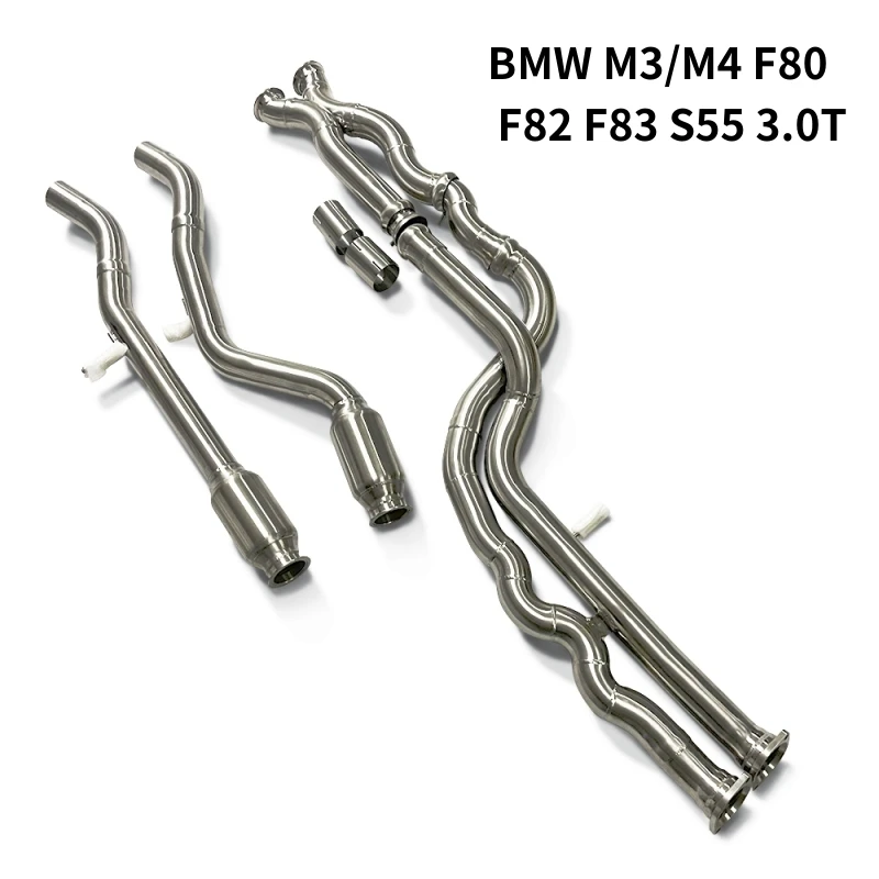 Suitable for BMW M3 M4 F80 F82 F83 S55 3.0T mid section exhaust pipe performance pipe Cat back