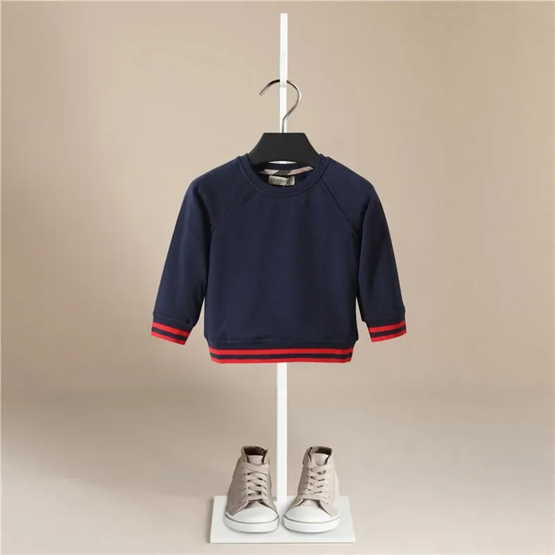 Toddler Girls Pink Sweatshirts Cartoon Dark Blue Crewneck Pullover Hoodie Child Casual Simple Trendy Long Sleeve Top  Clothes