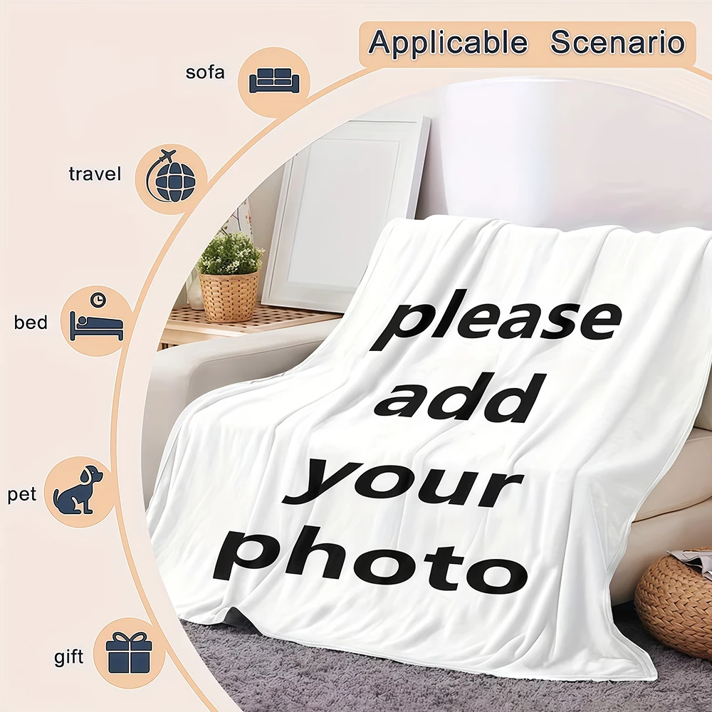 Custom Throw Blanket Print Your Own Logo Picture Design Word Photo High-Resolution Photos With Resolutions of 1500x2000 Pixels