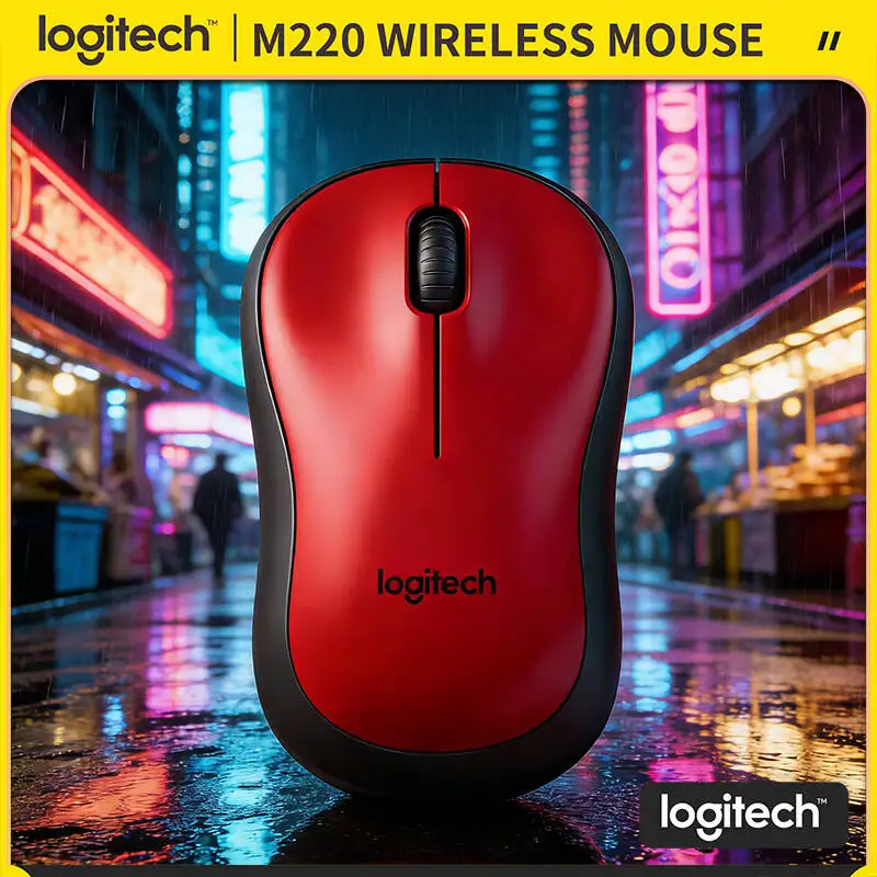 

Беспроводная мышь Logitech M220 с бесшумными кнопками, 18 месяцев автономной работы, радиус действия 10 м, эргономичный удобный захват