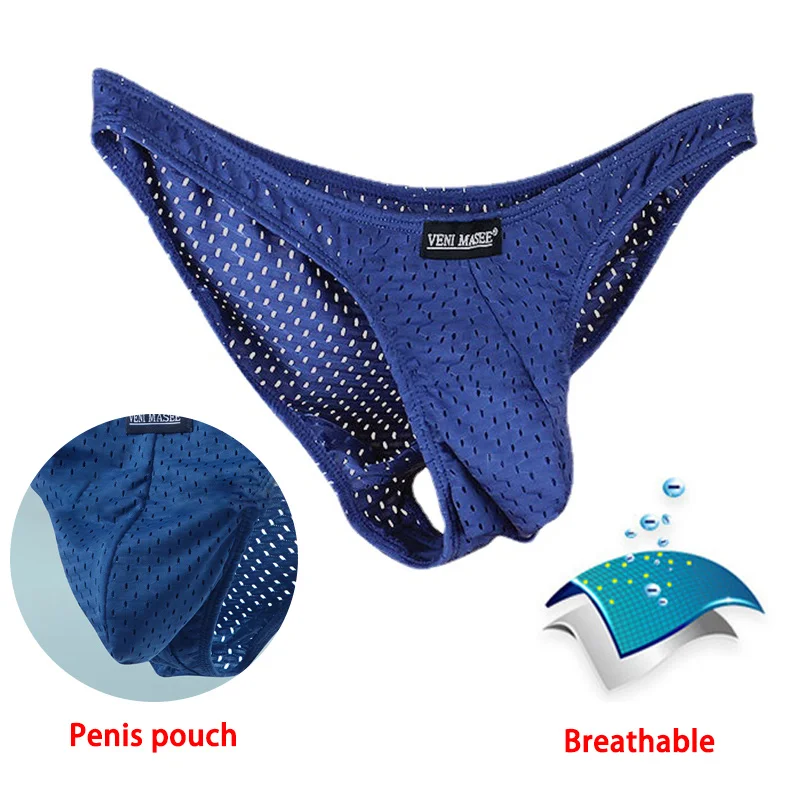 Man Ultra Low Waist Briefs Super Thin Breathable Sexy Lingerie Gay Big Dick Underwear Seamless Sport Bulge Penis Pouch Boxer