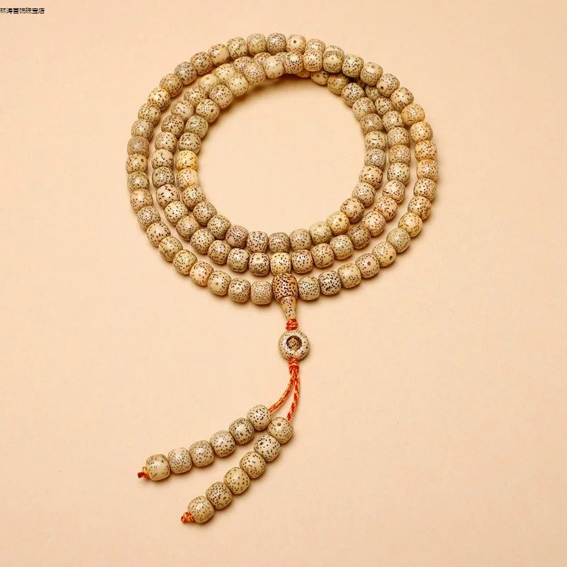 Natural Hainan Moon Bodhi 108 , Handheld Necklace-Style Prayer Beads, Ecological Design, Suitable Both Me