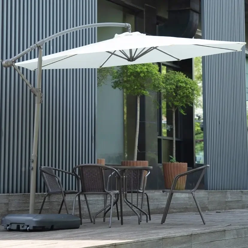 

Waltdeco 2024 New An Outdoor Sunshade Single Banana Umbrella Modern Simple Garden Umbrella 8 bones Color glue Garden Umbrella