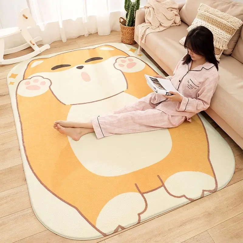 

Cartoon Lamb Velvet Living Room Carpet Home Bedroom Full Sofa Long Strip Mat Children's Room Thickened Bedside Blanket