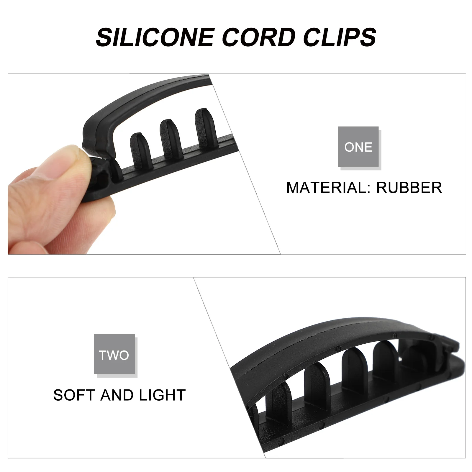 12 stücke Multifunktionale Kabel Organizer 5-Slot Desktop Kabel Clips Für Draht Management Halter Krawatte Silikon Montage