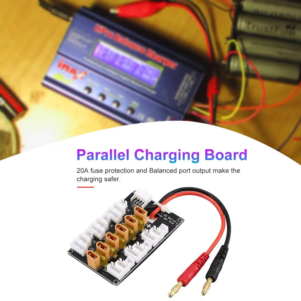 1S-3S 20A XT30 Plug Lipo Battery Parallel Charging Board for RC Racing Drone IMAX B6 Charger RC Car Balance Charge Parts