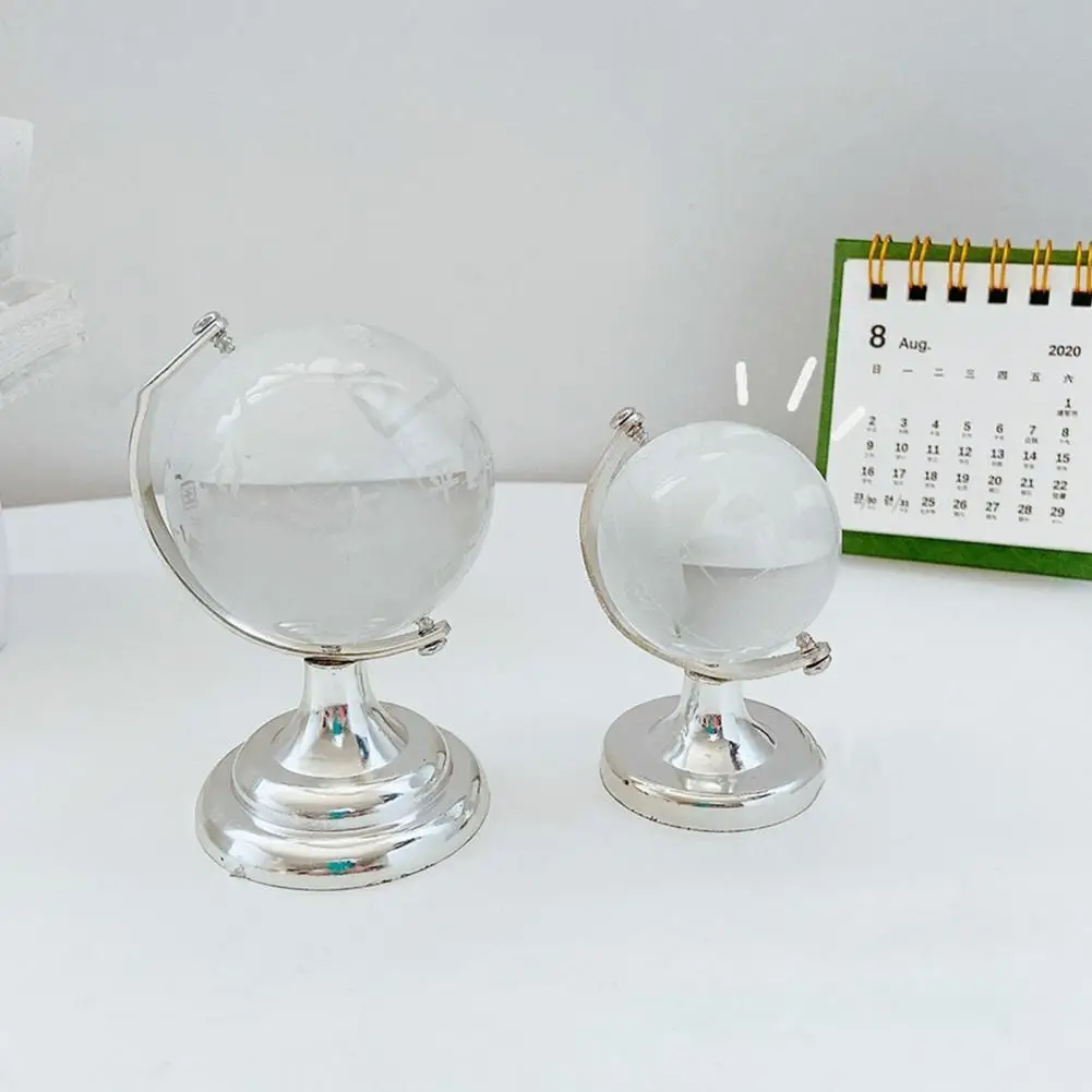 

Clear Universal Artificial Crystal Sphere Ball Lovely World Globe Delicate for Decoration