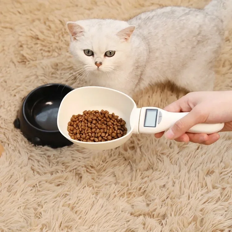 1 Pcs High Quality Pet Food Scale Electronic Measuring Tool Dog Cat Feeding Spoon Kitchen Scale Digital Display 250ml Pet Items