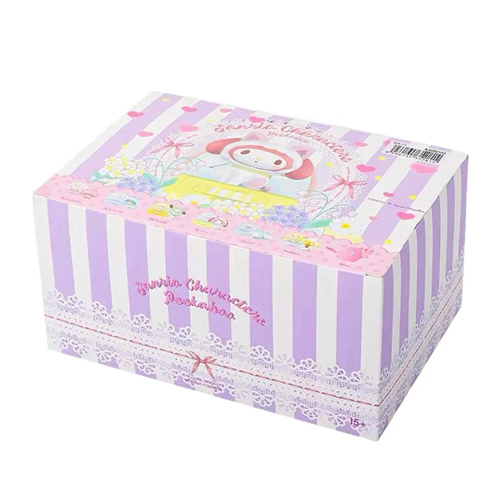 

Подлинная Sanrio глухая коробка Miniso Peekaboo серия загадочная коробка Kawaii My Melody Kuromi Модель персонажа милые игрушки декоративный подарок