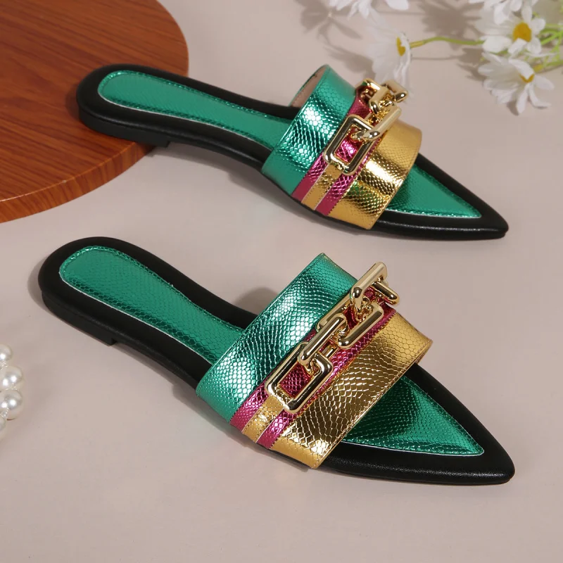 

Women's Flat Slippers 2026 Summer New Versatile Fashion Sandals