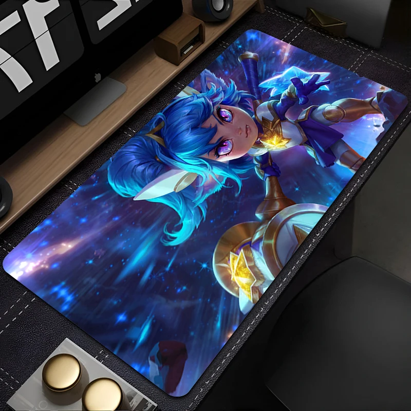 

Poppy League Of Legends Game Mouse Pad Laptop Kawaii Anime Mousepad PC Space Star Gaming Keyboard Rug XXL Gamer Cabinet Desk Mat