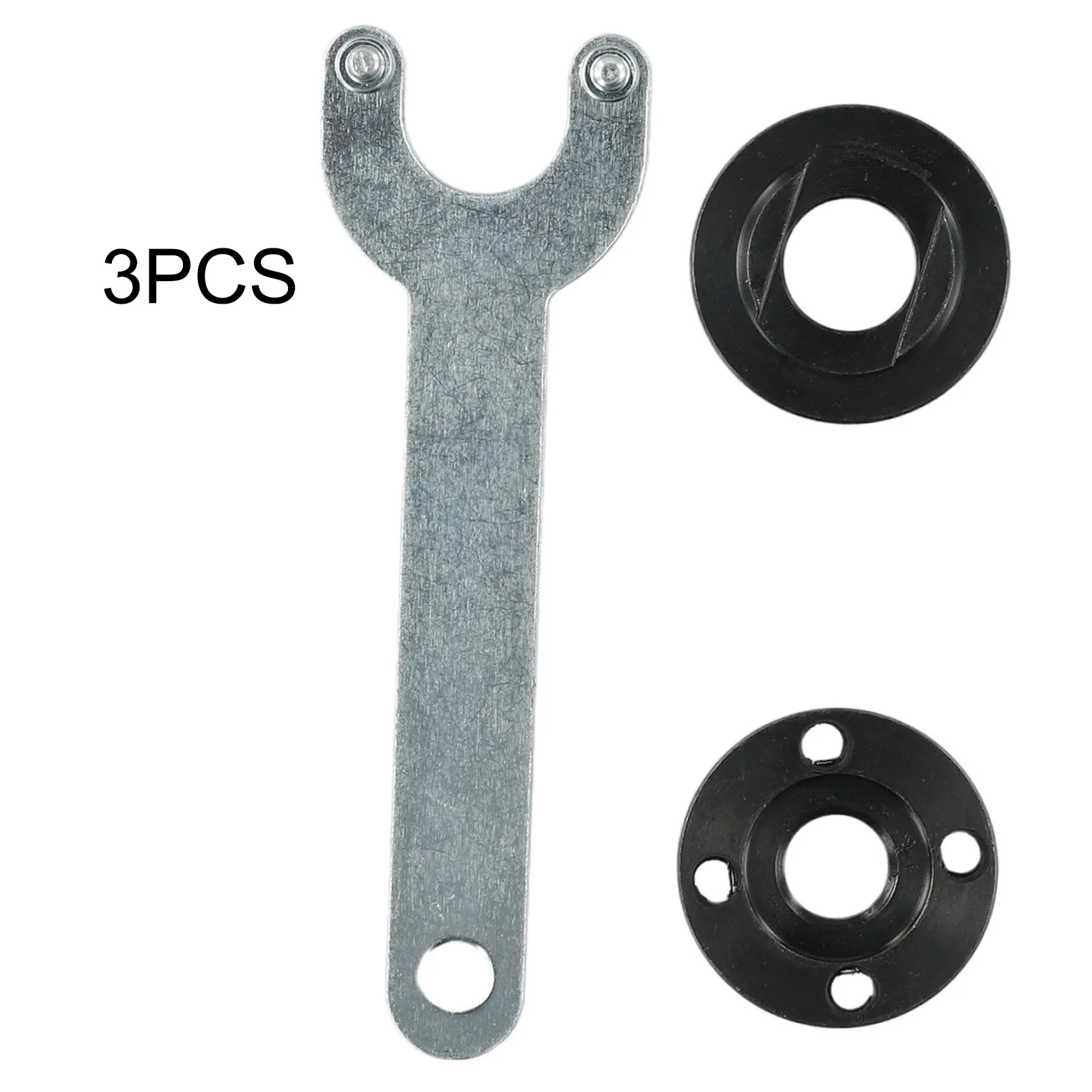 Inner Outer Flange Nut Set For M14 Thread Angle Grinder Spindles 40mm Diameter With 30mm Pin Drive And Wrench