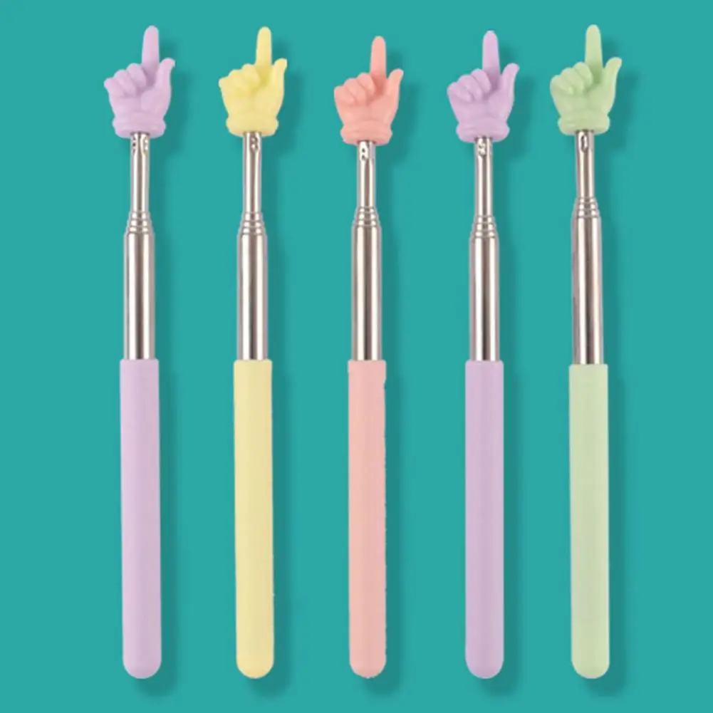 Classroom Pointer Retractable Pointer Adjustable Length Stainless Steel Finger Reading Teacher Pointer with for Children's