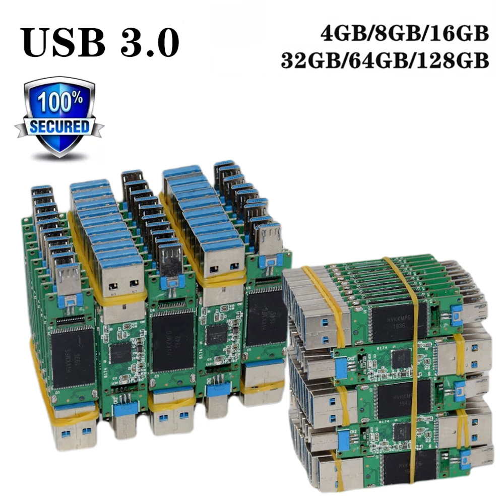 

USB3.0 OTG memory flash 8GB 16GB 32GB 64GB 128GB long and short Udisk semi-finished Universal chip pendrive Factory wholesale