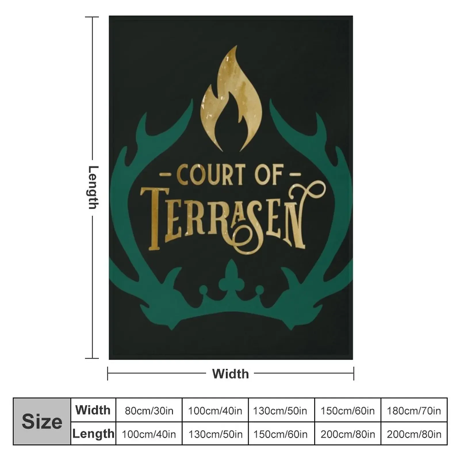 Court of Terrasen - Throne of Glass Throw Blanket Picnic valentine gift ideas Sofa Quilt for winter Blankets