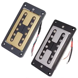 A Set 2Pcs Chrome Gold Humbucker Electric Guitar Pickups Bridge With H-type Hole Covers  Neck Accessories