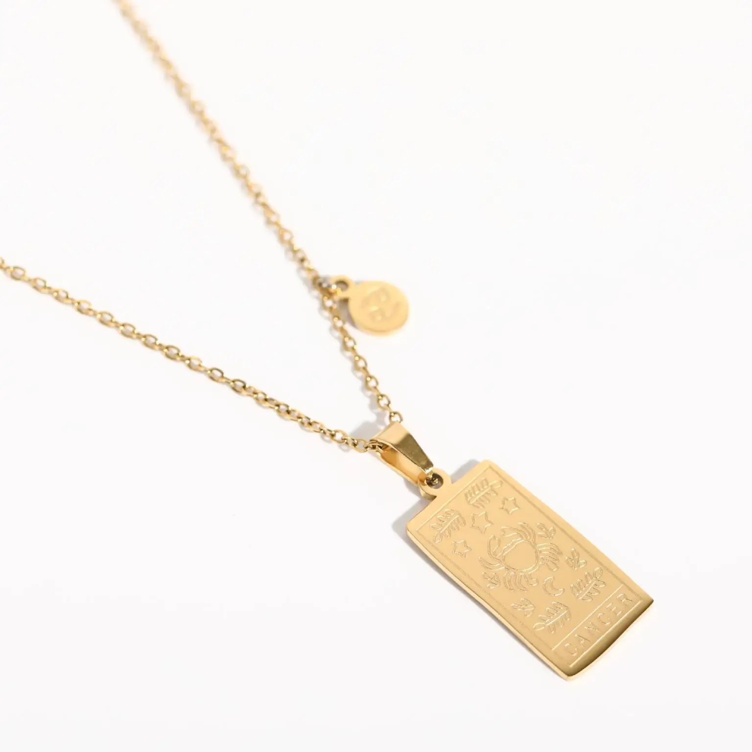 Vintage 12 Constellations Tarot Stainless Steel Necklace
