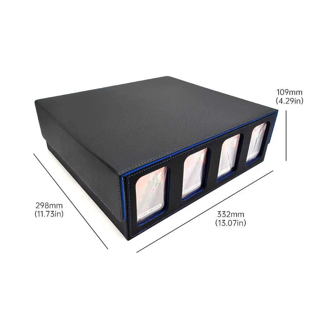Trading Card Storage Box 3000+ Cards Deck Case Magnetic PU Leather Card Storage Box For TCG Card
