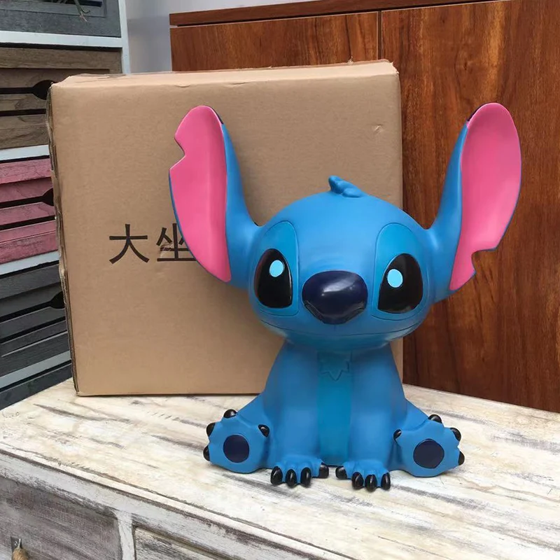 45cm Large Disney Stitch Piggy Bank Anime Action Figure Lilo And Stitch Cartoon Toy Stitch Model Ornament Children Birthday Gift