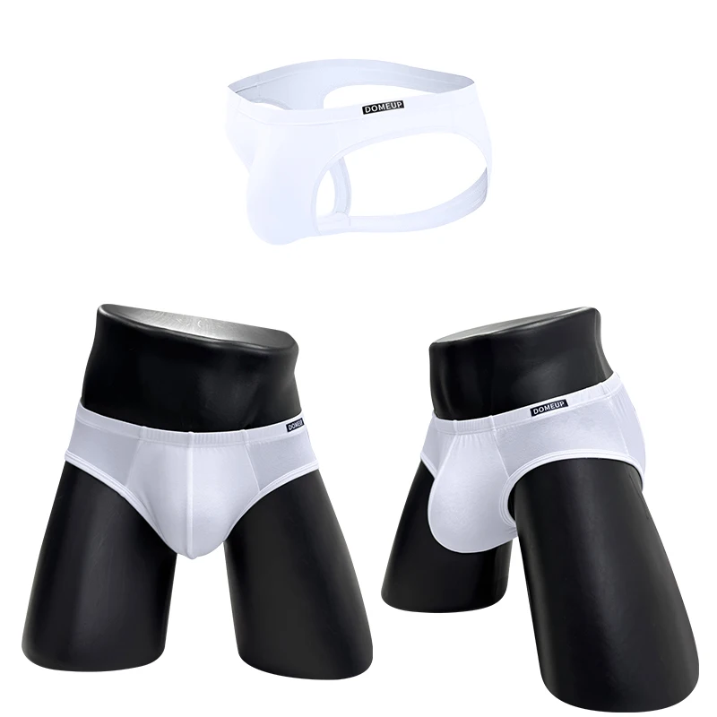 

2pcs Men's Straps Low Waist Pantie Solid Color Underpants Personalized Hollowed-out High Elasticity Breathable Underwear for Men