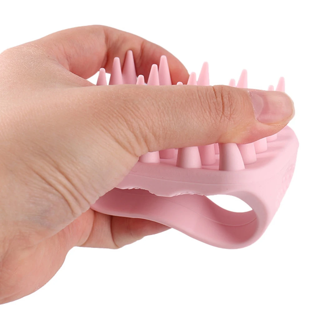 

2 Pcs Silicone Massage Brush Scalp Massager Hair Shower Scrubber for Wash Small