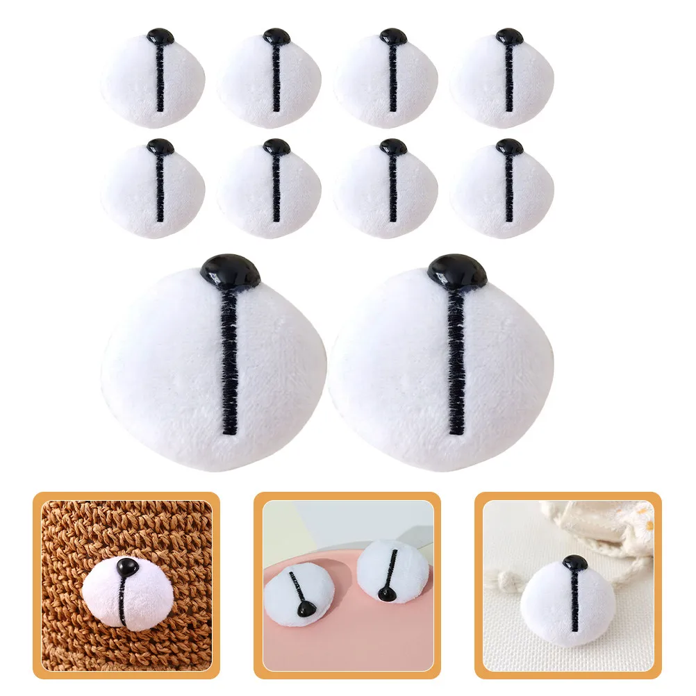 

10Pcs Safety Noses Cotton Material for DIY Animal Craft Making Crochet Supplies for Handmade Stuffed Animal Nose Accessories
