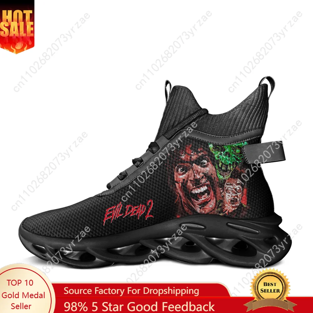 

Evil Dead II High Top Flats Sneakers Mens Womens Sports Shoe High Quality Fashion Sneaker Lace Up Mesh Footwear Customized Shoes