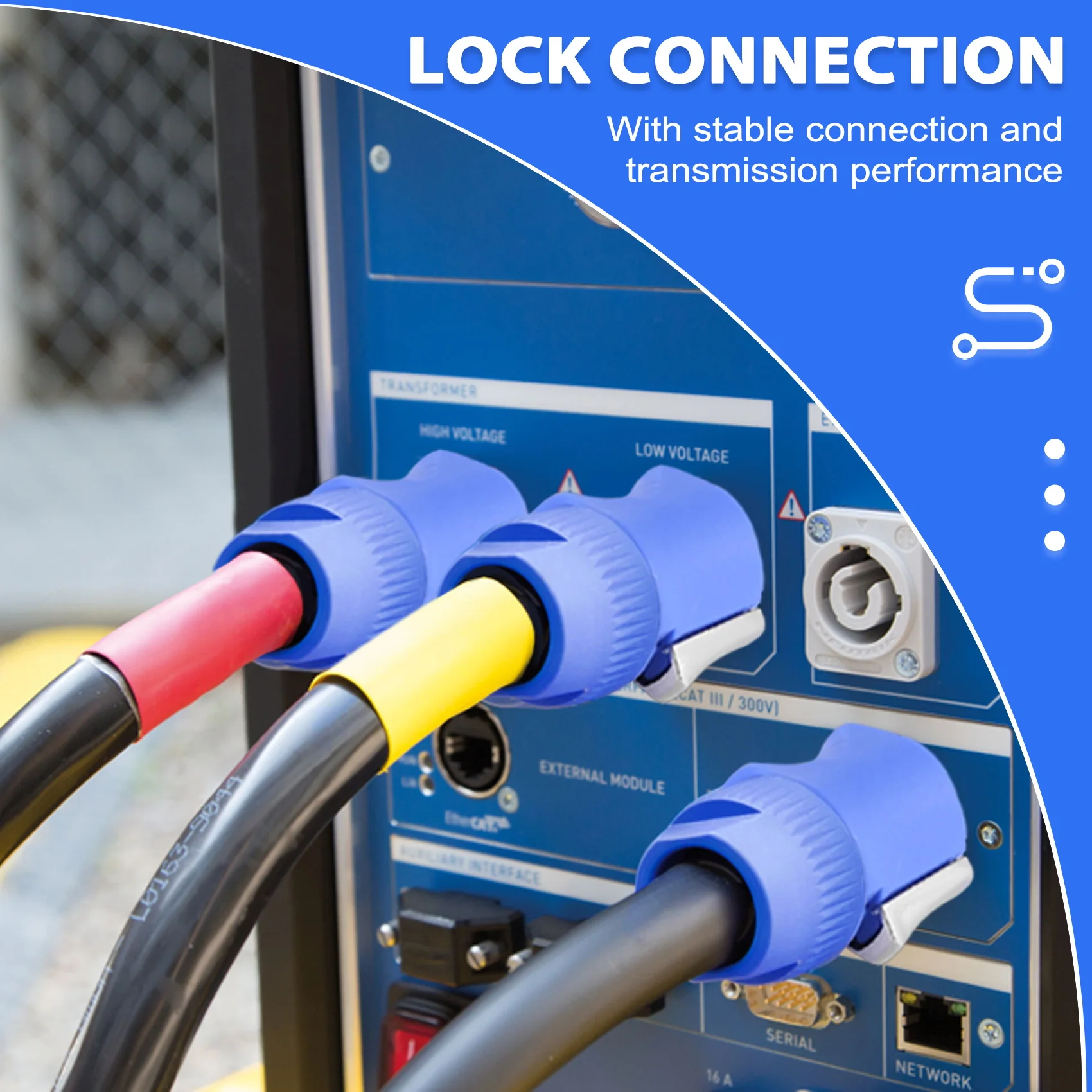 Sales! 10 set PowerCON Type A NAC3FCA+NAC3MPA-1 Chassis Plug Panel adapter