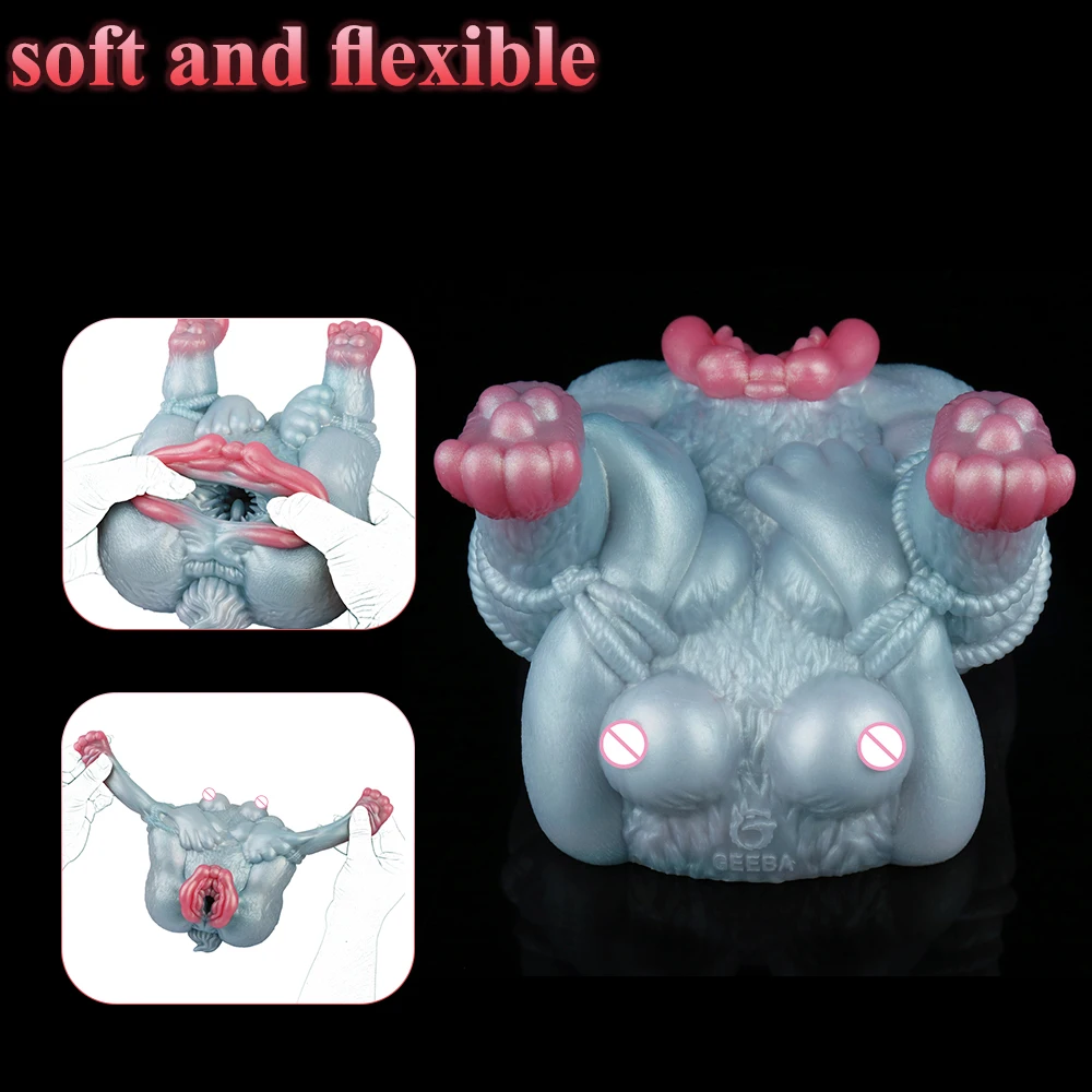 SMMQ Animal muslo y pie alienígena taza de masturbación silicona suave realista coño bolsillo masturbador de un solo canal para hombres juguete sexual