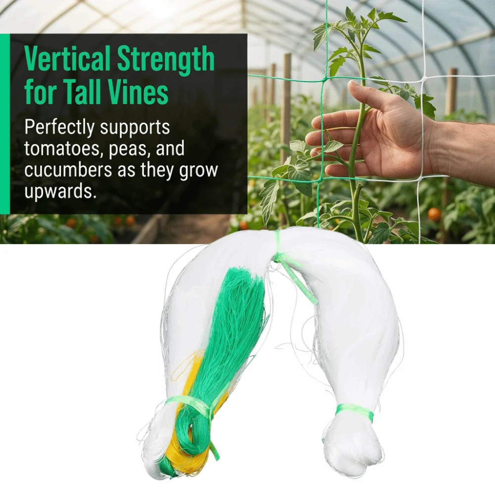 100m Length Plant Support Net High Density Polyethylene Easy To Use Climbing Net Lightweight Flexible Plant Climbing Support Net