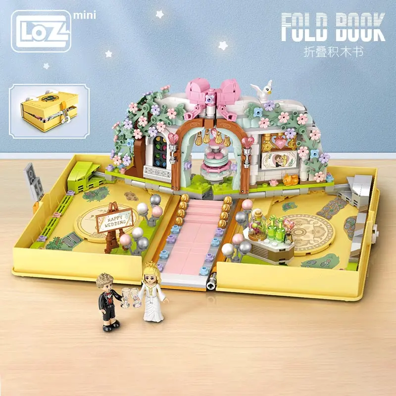 Wedding LOZ Building Block Book Seyaom,Creativity Fairy Tale piccole particelle assemblate matrimonio, Fomantic LiZhi giocattoli educativi