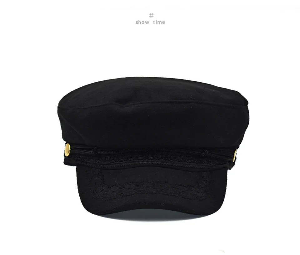 Winter Hats For Women Winter Cap Wool Hat Female Button Baseball Cap Sun Visor Hat Gorras Casquette Black Fall Boina Bone