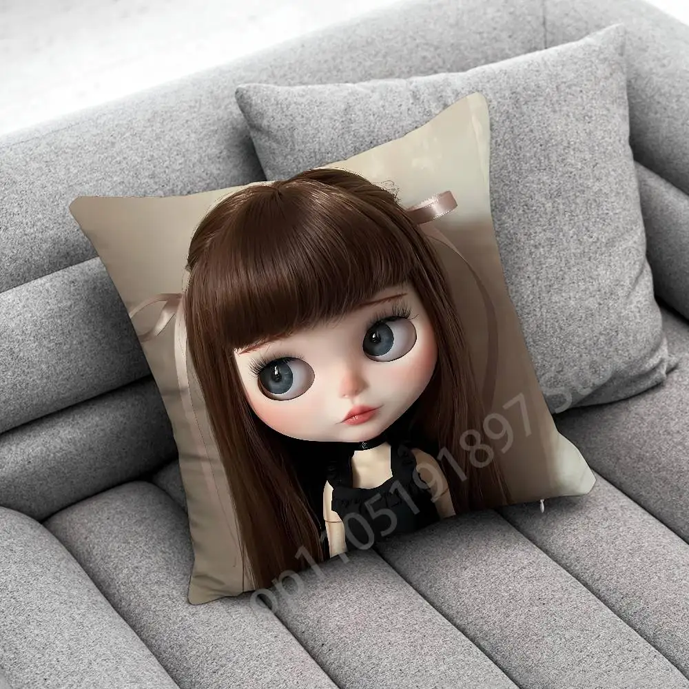 Lovely Girl B-Blythe Doll Throw Pillow Case For 45x45cm 40x40cm 30x30cm 50x50cm 55x55cm Square Home Pillowcase Case