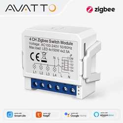 AVATTO Tuya ZigBee Smart Switch DIY Module Timer Relay Automation Smart Life APP Remote Control Work With Alexa Google Home