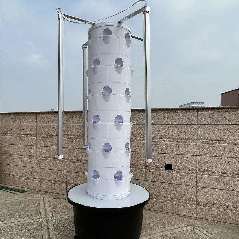 Vertical Aeroponic Planting Tower, Stackable Soilless Hydroponic Growing System, Indoor Leaf Vegetable Cultivation Kit