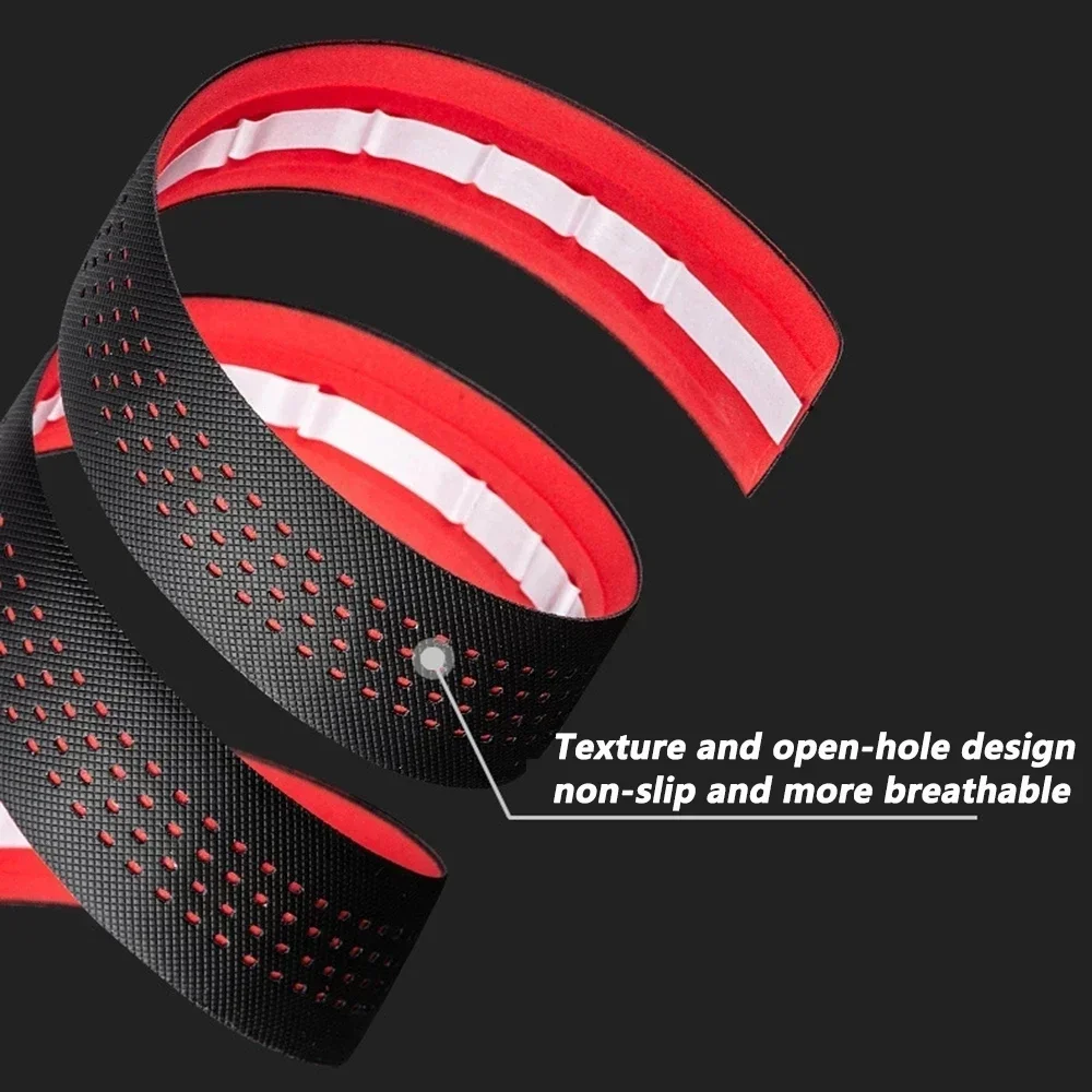 Perforated Road Bike Bar Tape Breathable Handlebar Tapes Non-slip EVA/PU Soft Anti-Vibration Wrap Tape Durable Bar Bartape 1Pair