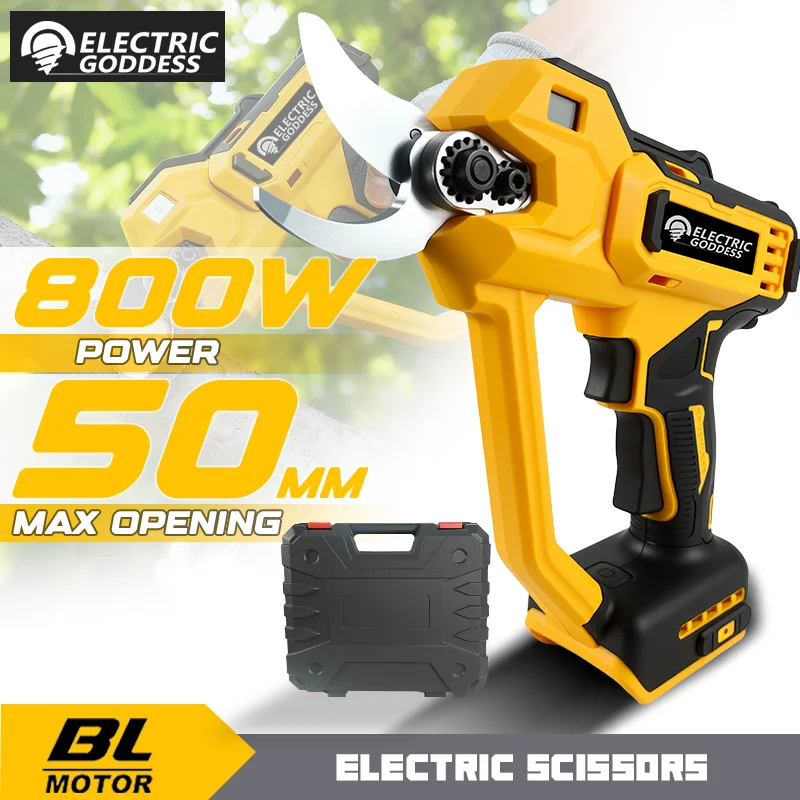 

Электрические бесщеточные 50 мм электрические ножницы богини, аккумуляторные ножницы для сада фруктовых деревьев, электрические секаторы для Dewalt, 20 В, аккумуляторный штифт ﻿