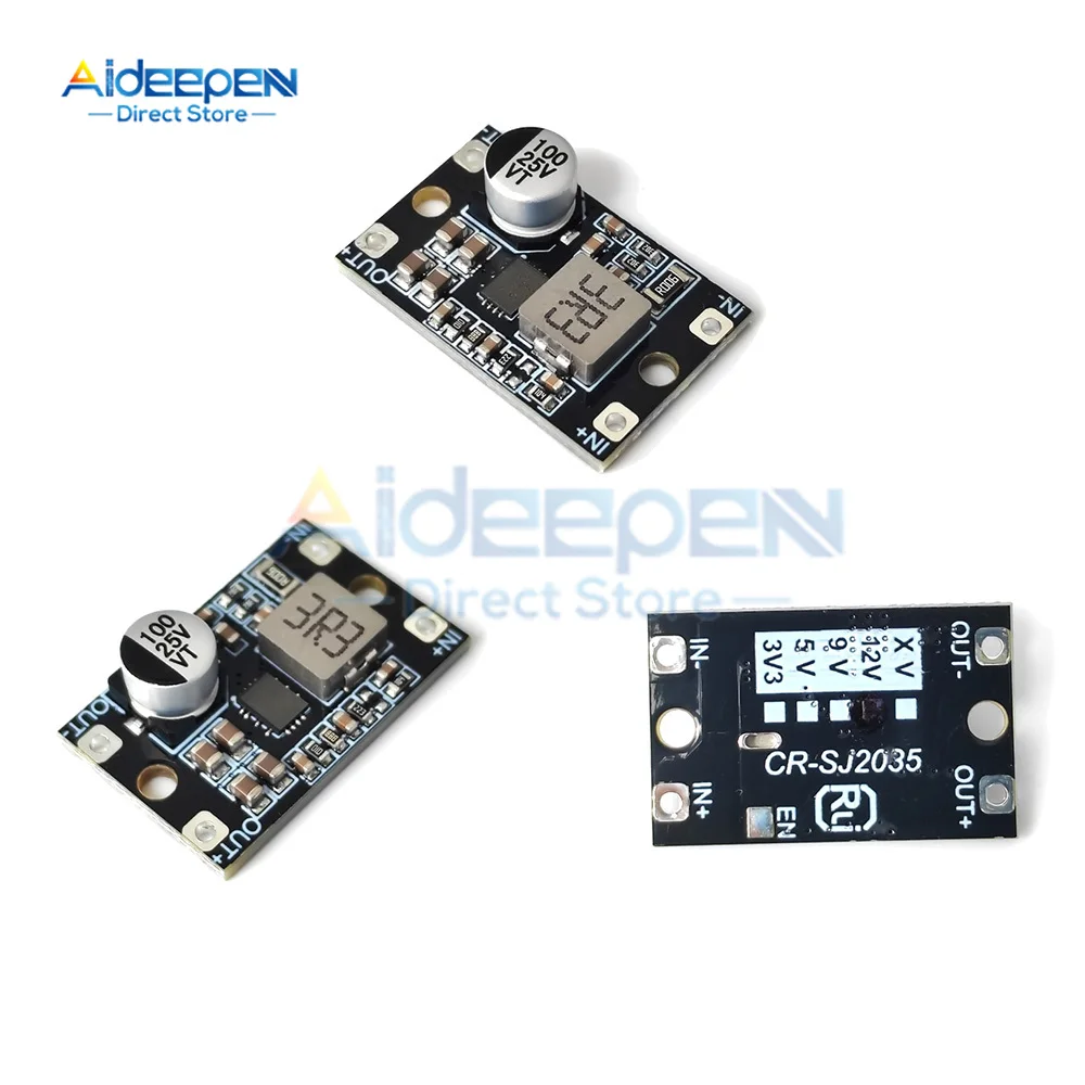 DC-DC Boost Buck Converter Automatic Step Up Step Down Module 3-20V to 3.3V 5V 12V 3.5A Lithium Battery Power Management Module
