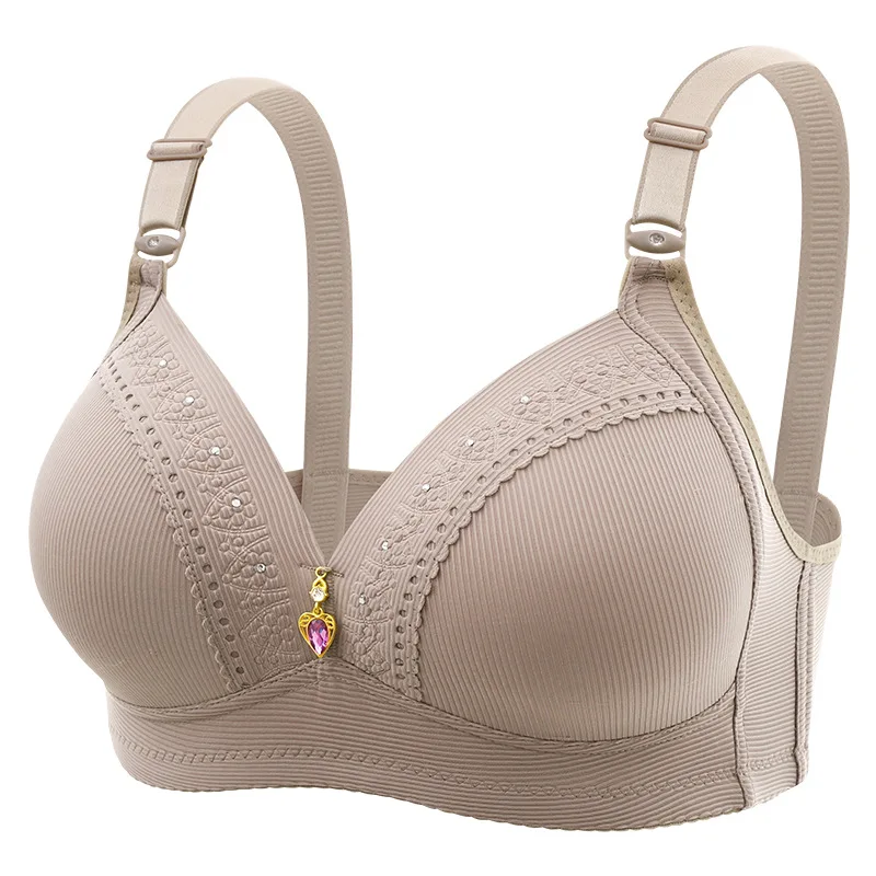 Sexy Large Size Women Bra New BC Cup Full Cover Cup Adjustable Mother Underwear Push Up Beautiful Back No Steel Ring Bra