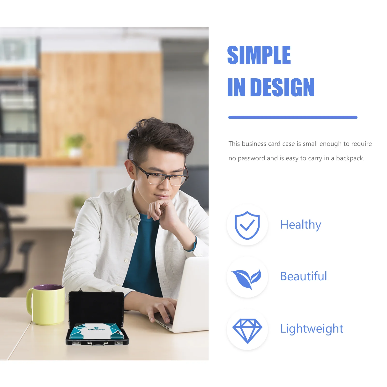 Lanyard Man Men Wallet Outdoor Business Card Holder Aluminum Alloy Sticker Mens