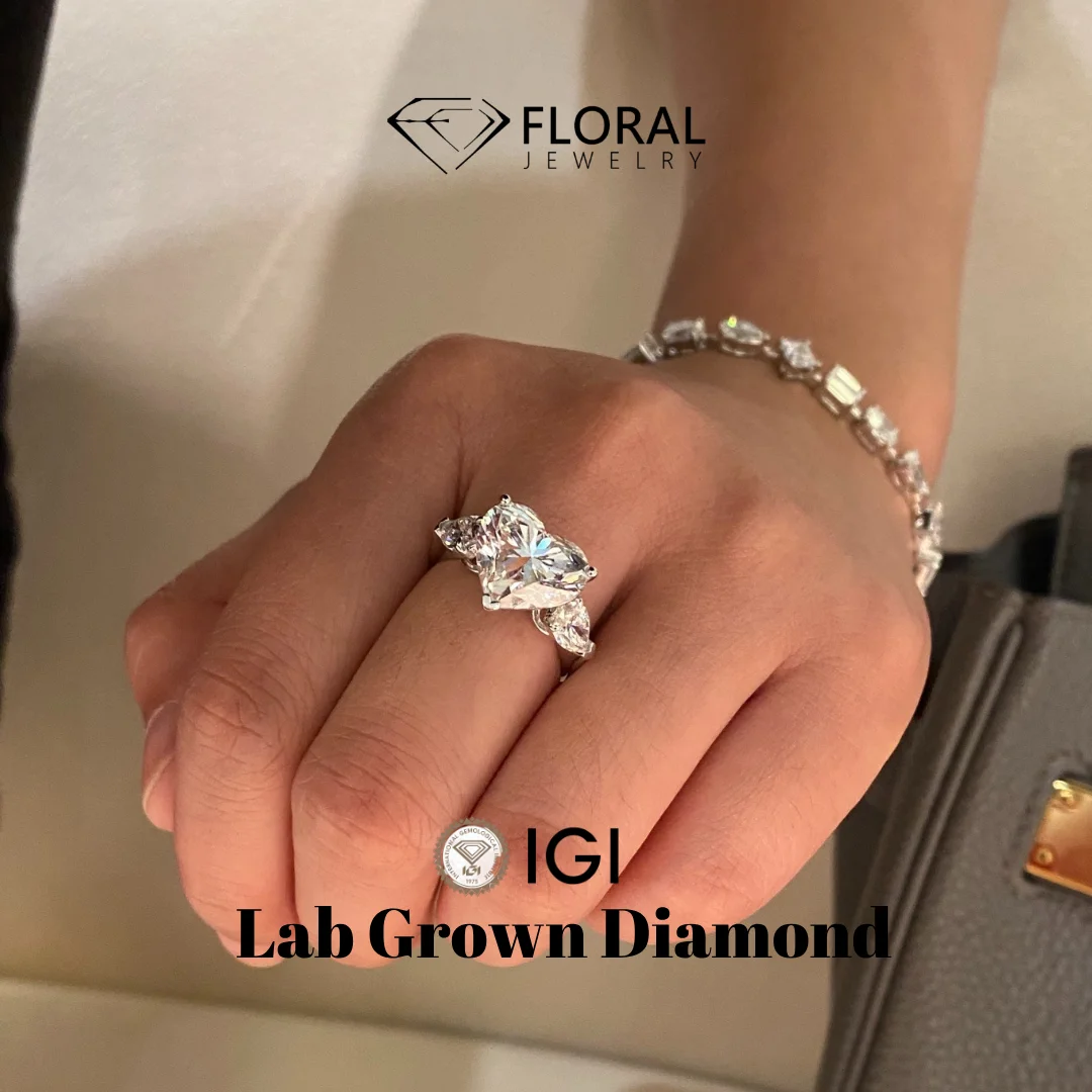 cvd-heart-cut-lab-grown-diamond-3ct-5ct-18k-gold-s925-silver-3-stones-ring-igi-hpht-diamond-accessories-for-women's-luxury-ring