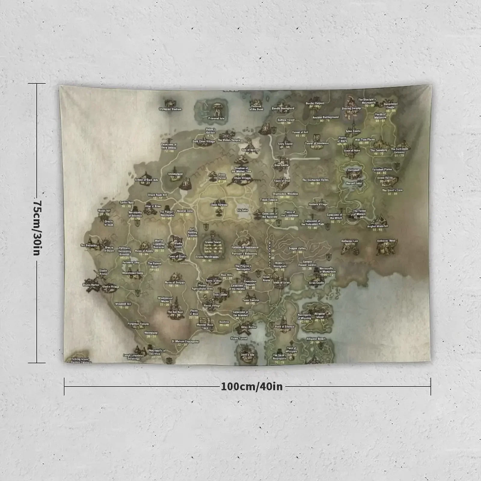 Lineage 2 Map Tapestry Home Decorators House Decorations Bedroom Decor Tapete For The Wall Tapestry